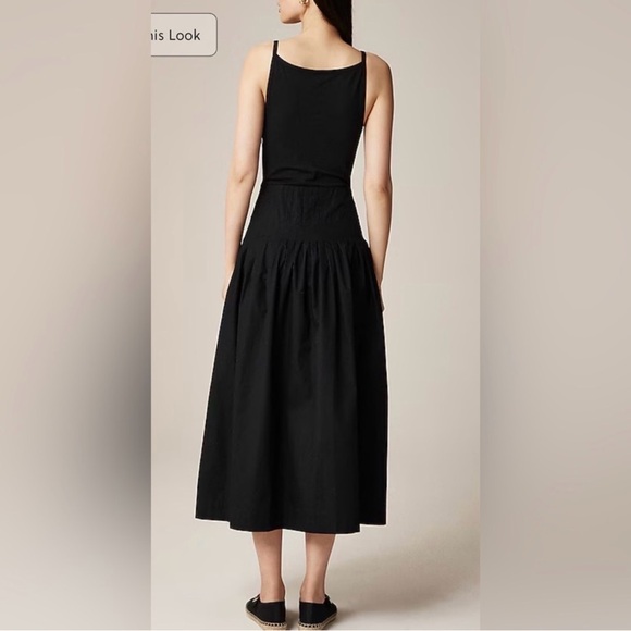 J.CREW | NWT Pintuck mixy dress in Black | Sz M - Picture 3 of 12